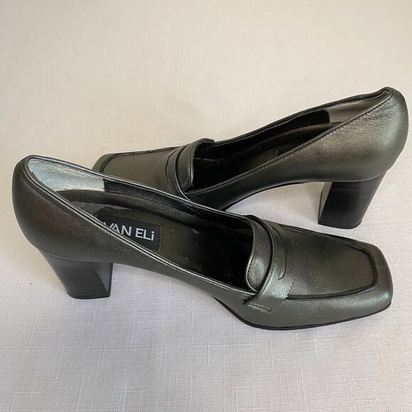 VANELi Pewter colored Square Toe Pump dress shoe size 9.5 - Picture 9 of 12